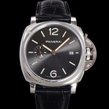 파네라이 남성용 루미노르 듀 PAM01250 42mm 오토매틱 Cal.P.900 타입 가죽줄 카본 블랙 다이얼 pan5197 Ⅳ