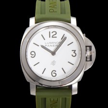 파네라이 남성용 루미노르 PAM01087 베이스 로고 오토매틱 6497-2 타입 44mm  우레탄 화이트 다이얼 pan5194 Ⅳ