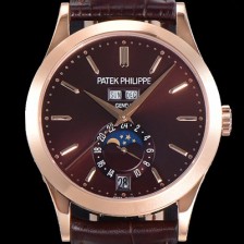 파텍필립 남성용 컴플리케이션 5396R 에뉴얼 캘린더 39MM UP!! 데이-데이트 문페이즈 18K 로즈골드 케이스 브라운 다이얼 Cal.324 S C 오토매틱 무브먼트 PAT01521 Ⅳ
