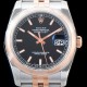 로렉스 남성용 업그레이드형 데이져스트 116201-63601 오이스터36mm 스무스 베젤(AR) 18K 로즈골드 투톤콤비 블랙 다이얼 오토매틱 무브먼트 ROL0010 Ⅳ