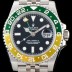 로렉스 남성용 업그레이드 모델!! 지엠티 마스터II m126710 듀얼 타임 그린/옐로우 투톤 24시간 회전 베젤 블랙 다이얼 5선 쥬빌리 브레이슬릿 오토매틱 무브먼트 ROL0501 Ⅳ