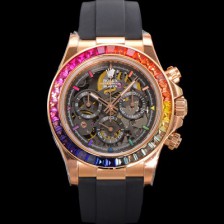 로렉스남성용 데이토나 40mm 크로노그래프 18k 로즈골드 오토매틱 Cal.4130 무브먼트 스켈레톤 다이얼 rol5381 Ⅳ