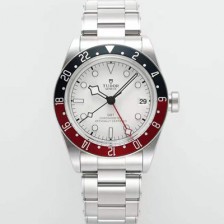 튜더 남성용 바젤월드 블랙 베이 M79830RB-0010 지엠티!! 듀얼 타임 블랙/레드 투톤 24시간 회전 베젤 화이트 다이얼 브레이슬릿 스위스 ETA 2824-A2 오토매틱 무브먼트 tud5126 Ⅳ