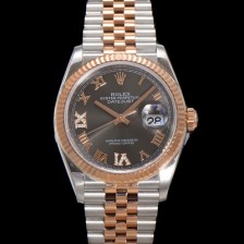 로렉스 남성용 데이저스트 m126231 18K 로즈골드 로마인덱스 36mm 오토매틱 Cal.3235 무브먼트 그레이 다이얼 rol5362 Ⅳ