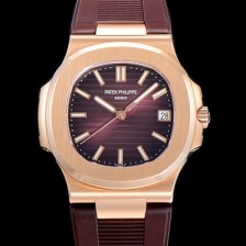 파텍필립남성용 노틸러스 5711/1R-001 러버밴드 Cal.324 S C타입무브 오토매틱 18K 로즈골드 40미리 브라운 다이얼 PAT78455 Ⅳ