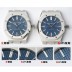 오데마피게 남성용 15400ST.OO.1220ST.03 로얄오크 41mm 오토매틱 Cal.3120무브먼트 블루 와플 다이얼 aud6528 Ⅳ