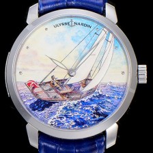 율리스 나르딘남성용 클라시코 마나라 매뉴팩처 40MM 오토매틱 그림다이얼 ULY36263 Ⅳ
