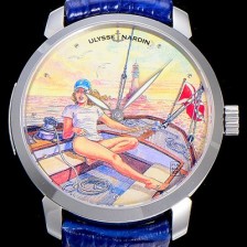 율리스 나르딘남성용 클라시코 마나라 매뉴팩처 40MM 오토매틱 그림다이얼 ULY63284 Ⅳ