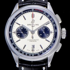 브라이틀링남성용 프리미에르 01 크로노그래프 오토매틱 42mm 화이트다이얼 BRE94925 Ⅳ