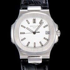 파텍필립남성용 최신! 노틸러스 5711  Cal.324 S C타입무브 오토매틱 40mm 가죽줄 화이트다이얼 PAT38012 Ⅳ