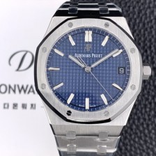 오데마피게 로얄오크 하이엔드 15500ST.OO.1220ST.01 최신형 Cal.4302 셀프와인딩 무브먼트 41MM 그랜드 파피스리 패턴 블루 다이얼 AUD37874 Ⅳ