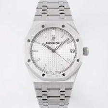 오데마피게 로얄오크 하이엔드 15500ST.OO.1220ST.04 최신형 Cal.4302 셀프와인딩 무브먼트 41MM 그랜드 파피스리 패턴 실버 다이얼 AUD37310 Ⅳ