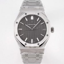 오데마피게 로얄오크 하이엔드 15500ST.OO.1220ST.02 최신형 Cal.4302 셀프와인딩 무브먼트 41MM 그랜드 파피스리 패턴 그레이 다이얼 AUD78408 Ⅳ