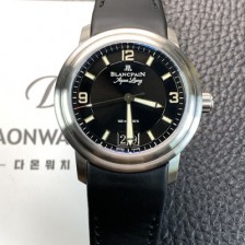 블랑팡 남성용 르망 그랜드 데이트 오토매틱 40mm 러버 우레탄줄 블랙 다이얼 bla4214 Ⅳ