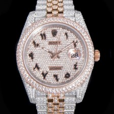 로렉스 남성용 데이져스트 오토매틱 아시안 2824-2 타입  41mm  18K 로즈골드 904L 다이아몬드 메탈줄 보석다이얼  rol64928 Ⅳ
