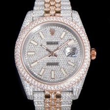 로렉스 남성용 데이져스트 오토매틱 아시안 2824-2 타입  41mm 18K 로즈골드 904L 다이아몬드 메탈줄 보석다이얼  rol64518 Ⅳ