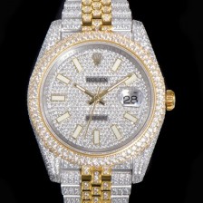 로렉스 남성용 데이져스트 오토매틱 아시안 2824-2 타입  41mm 18K 옐루골드 904L 다이아몬드 메탈줄 보석다이얼  rol78250 Ⅳ