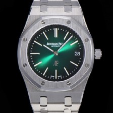 오데마피게 남성용 로얄오크 점보 엑트라-씬 오토매틱 Cal.2121 타입 39mm 메탈줄 그린다이얼 aud12679 Ⅳ