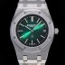오데마피게 남성용 로얄오크 점보 엑트라-씬 오토매틱 Cal.2121 타입 39mm 메탈줄 그린다이얼 aud12679 Ⅳ