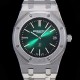 오데마피게 남성용 로얄오크 점보 엑트라-씬 오토매틱 Cal.2121 타입 39mm 메탈줄 그린다이얼 aud12679 Ⅳ