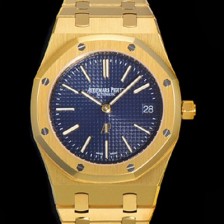 오데마피게 로얄오크 점보 엑트라-씬 오토매틱 Cal.2121 타입 39mm 남성용 18K옐루골드도금 블랙다이얼 aud14859 Ⅳ