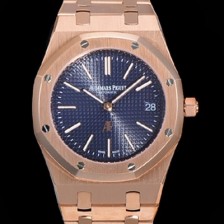 오데마피게 로얄오크 점보 엑트라-씬 오토매틱 Cal.2121 타입 39mm 남성용 18K핑크골드도금 블랙다이얼 aud73069 Ⅳ