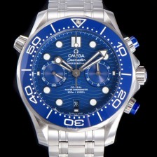 오메가 남성용 씨마스터 디버 300M 코엑시얼 크로노그래프 P. 9900타입 44mm 러버우레탄밴드 블루다이얼   omg98746 Ⅳ