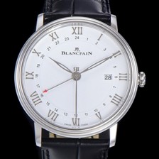 블랑팡 남성용 빌레레 GMT 오토매틱 5A50타입 40mm 가죽줄 화이트다이얼   vac08769 Ⅳ