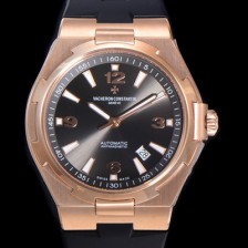 바쉐런 콘스탄틴 남성용 오버시즈 오토매틱 9015타입 42mm 금장시계 러버/우레탄줄 블랙다이얼 vac18290 Ⅳ