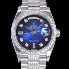 로렉스 남성용 데이데이트 오토매틱 Cal.3235타입 36mm 다이아베젤부착 메탈줄 블루다이얼 rol82304 Ⅳ