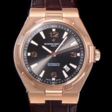 바쉐런 콘스탄틴 남성용 오버시즈 오토매틱 9015타입 42mm 금장시계 가죽줄 블랙다이얼 vac97061 Ⅳ