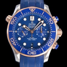 오메가 남성용 씨마스터 디버 300M 코엑시얼 크로노그래프 P. 9900타입 44mm 러버우레탄밴드 블루다이얼   omg25160 Ⅳ