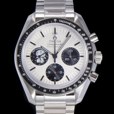 오메가 남성용 스피더마스터 기념시리즈 실버 스누피 어워드 수동기계식 42mm 메탈줄 화이트다이얼   omg06213 Ⅳ