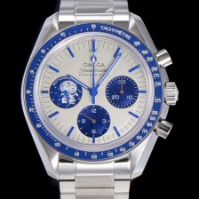오메가 남성용 스피더마스터 기념시리즈 실버 스누피 어워드 수동기계식 42mm 메탈줄 화이트다이얼   omg93814 Ⅳ