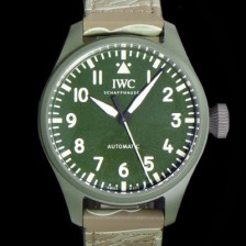 아이더블유씨 남성용 파일럿 IW329802 오토매틱 43.8mm 세라믹 재질 나토천/러버 믹스 그린 다이얼 iwc29053 Ⅳ