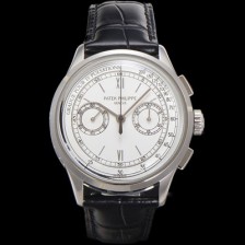 파텍필립 남성용 컴플리케이션 5170G 크로노그래프 오토매틱 7750 타입 39mm 가죽줄 화이트 다이얼 pat2205 Ⅳ