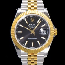 로렉스 남성용 904L스틸!! 2022신형 데이져스트 41mm II 126333 !! 18K 옐로골드 블랙 다이얼 브레이슬릿 신형 Cal.3235 오토매틱 무브먼트 ROL09330 Ⅳ