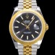 로렉스 남성용 904L스틸!! 2022신형 데이져스트 41mm II 126333 !! 18K 옐로골드 블랙 다이얼 브레이슬릿 신형 Cal.3235 오토매틱 무브먼트 ROL09330 Ⅳ
