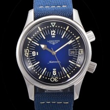 론진 남성용 해리티지 오토매틱 Cal.L888.5 타입 42mm 가죽줄 블루다이얼 lon5199 Ⅳ