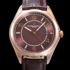 바쉐론 콘스탄틴 남성용 피프티식스 Ref.4600E 오토매틱 1326 타입  40mm 가죽줄 18K 로즈골드 브라운 다이얼  vac1511 Ⅳ