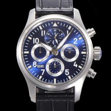 아이더블유씨 남성용 파일럿 41mm 오토매틱 89630 타입 가죽줄 블루다이얼 iwc3952 Ⅳ
