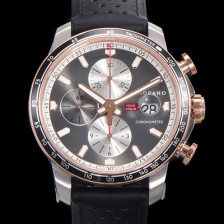 쇼파드 남성용 밀러 밀가리아 Ref.168571 오토매틱 크로노그래프 아시안 7750-2타입 44mm 18K 로즈골드 투톤 콤비 베젤 가죽줄 그레이다이얼   cho5959 Ⅳ