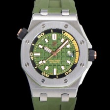 오데마피게 남성용 로얄오크 오프쇼어 다이버 오토매틱 Cal.4308타입 42mm  우레탄줄 그린다이얼 aud9595 Ⅳ