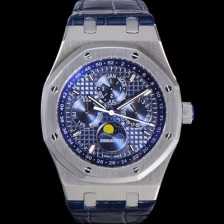 오데마피게 남성용 로얄오크 퍼펙츄얼 캘린더 41mm 오토매틱 T5134 타입 가죽줄 블루다이얼 aud0487  Ⅳ