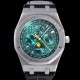 오데마피게 남성용 로얄오크 퍼펙츄얼 캘린더 41mm 오토매틱 T5134 타입 가죽줄 그린다이얼 aud1953 Ⅳ