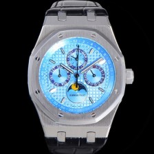 오데마피게 남성용 로얄오크 퍼펙츄얼 캘린더 41mm 오토매틱 T5134 타입 가죽줄 블루다이얼 aud1513 Ⅳ
