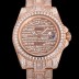 로렉스 남성용 지엠티-마스터 오토매틱 E2836-2 타입 18K 로즈골드/풀다이아몬드 셋팅 41mm 메탈줄 골드/다이아몬드 다이얼 rol1299 Ⅳ