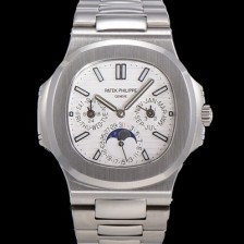 파텍필립 남성용 Ref.5740 노틸러스 문페이즈 오토매틱 Cal.240 Q타입 40mm 메탈줄  화이트다이얼 pat9951 Ⅳ