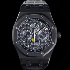 오데마피게 남성용 로얄오크 퍼펙츄얼 캘린더 41mm 오토매틱 T5134 타입 PVD블랙 무광 코팅 가죽줄 블랙다이얼  aud1359 Ⅳ