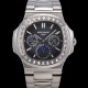 파텍필립 남성용 Ref.5740 노틸러스 문페이즈 오토매틱 Cal.240 Q타입 40mm 다이아몬드/쥬얼 메탈줄  그레이다이얼 pat5912 Ⅳ